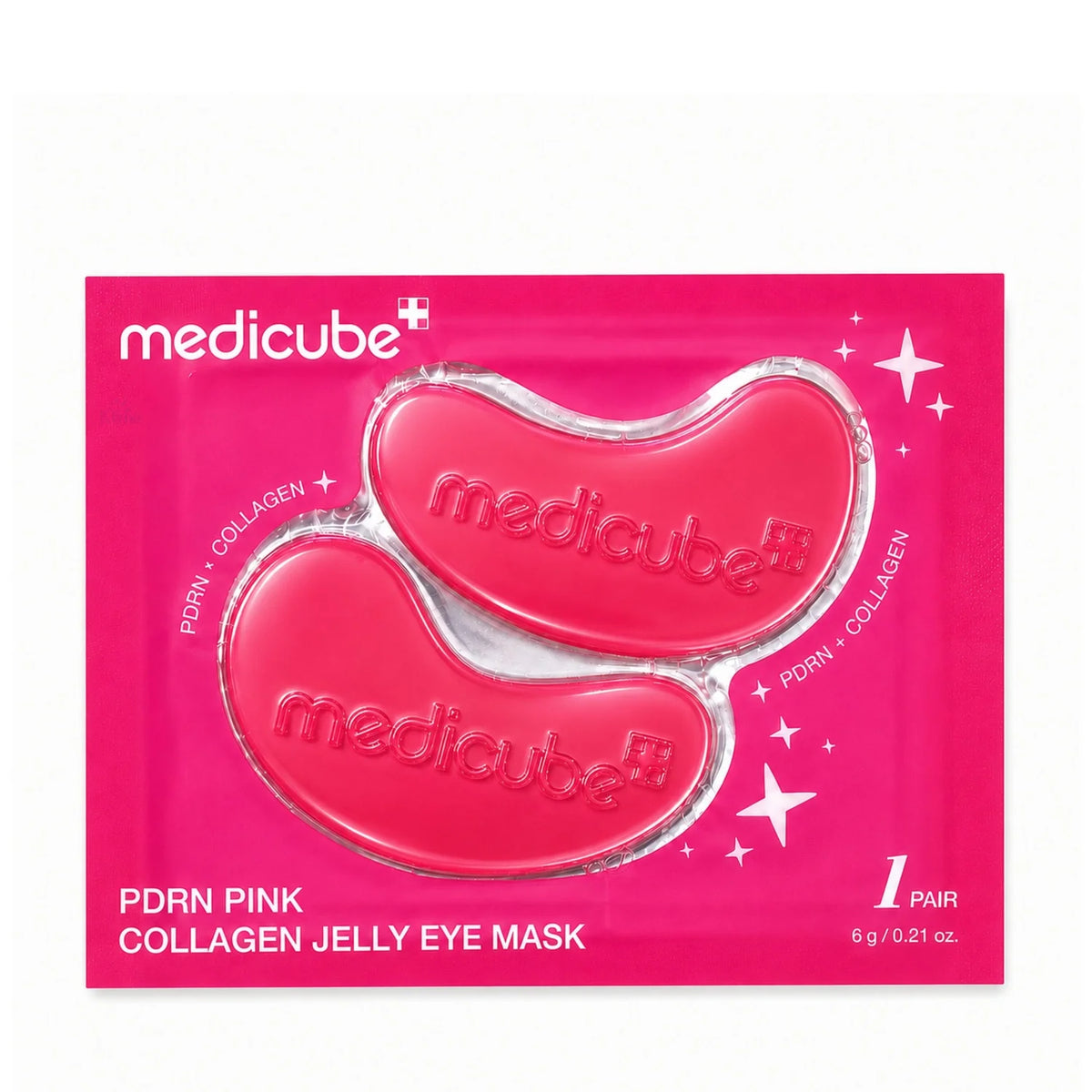 Medicube PDRN Pink Collagen Jelly Eye Mask 1 Par – Parches Hidrogel Con PDRN, Colágeno Y NAD+