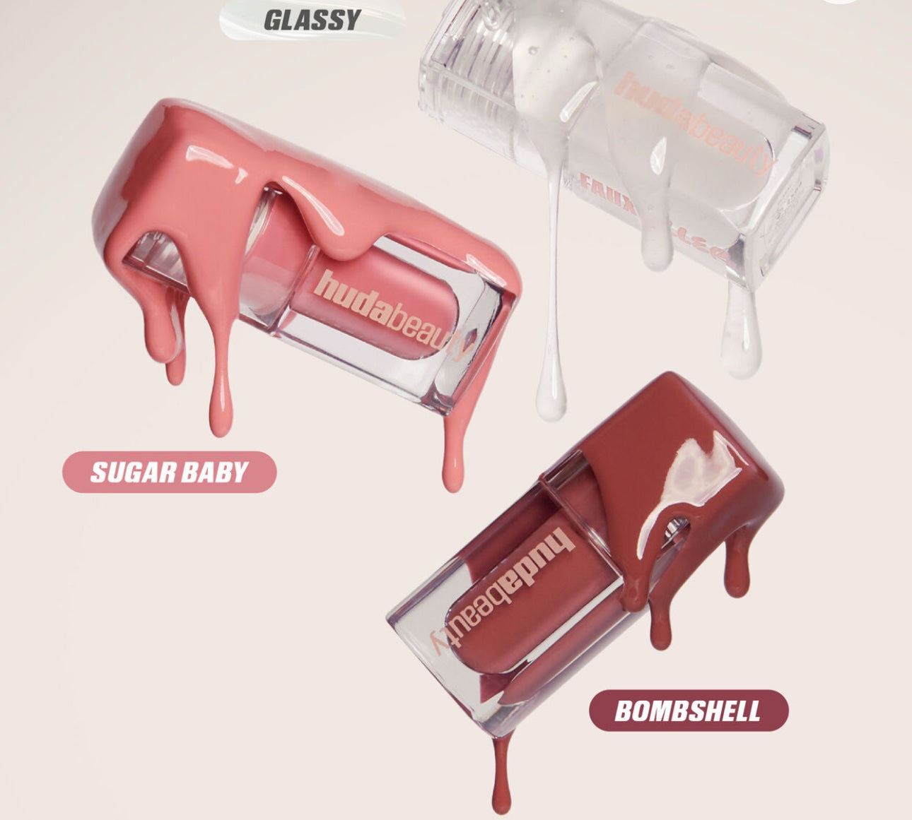 Hudabeauty Glossiest Gloss Trio mini kit image 1