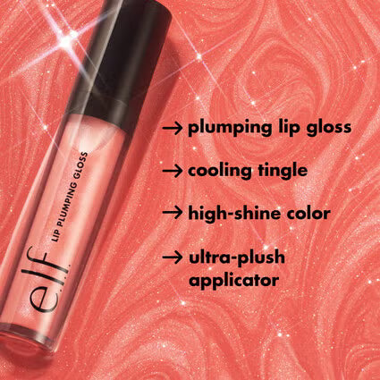 ELF Lip Plumping Gloss — Gloss Labial Voluminizador Con Brillo Intenso y Efecto Hidratante