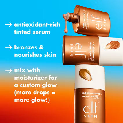 ELF Bronzing Drops Tono 2 – Gotas Autobronceadoras Con Acabado Natural Y Luminoso