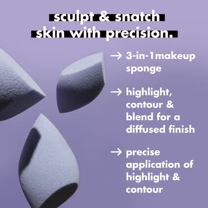 ELF Precision Sculpting Sponge — Esponja De Maquillaje Para Contorno y Difuminado De Alta Precisión