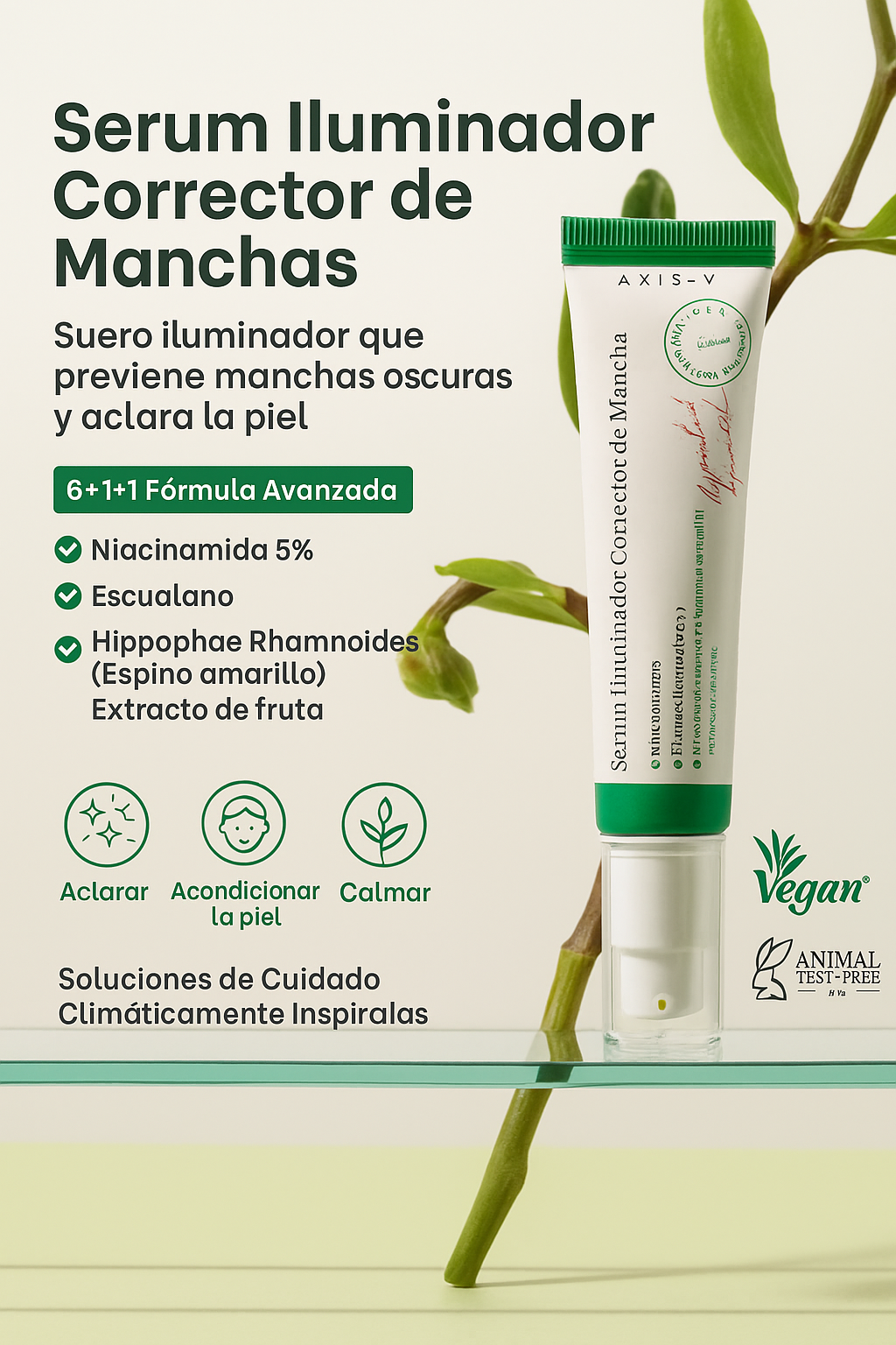 AXIS-Y Suero Corrector De Manchas Oscuras 5% Niacinamida – Suero Coreano Vegano Para Rostro 50 ml