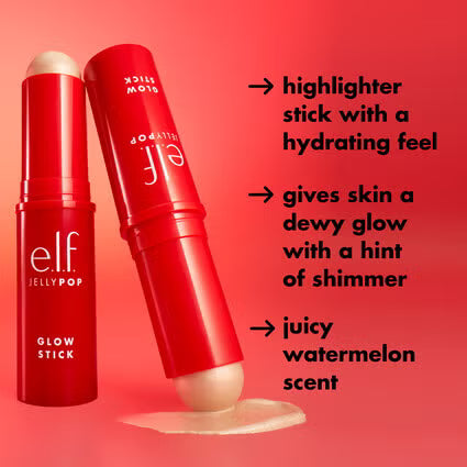 ELF Jelly Pop Glow Stick — Iluminador En Barra Con Acabado Jugoso y Brillante Para Un Glow Instantáneo