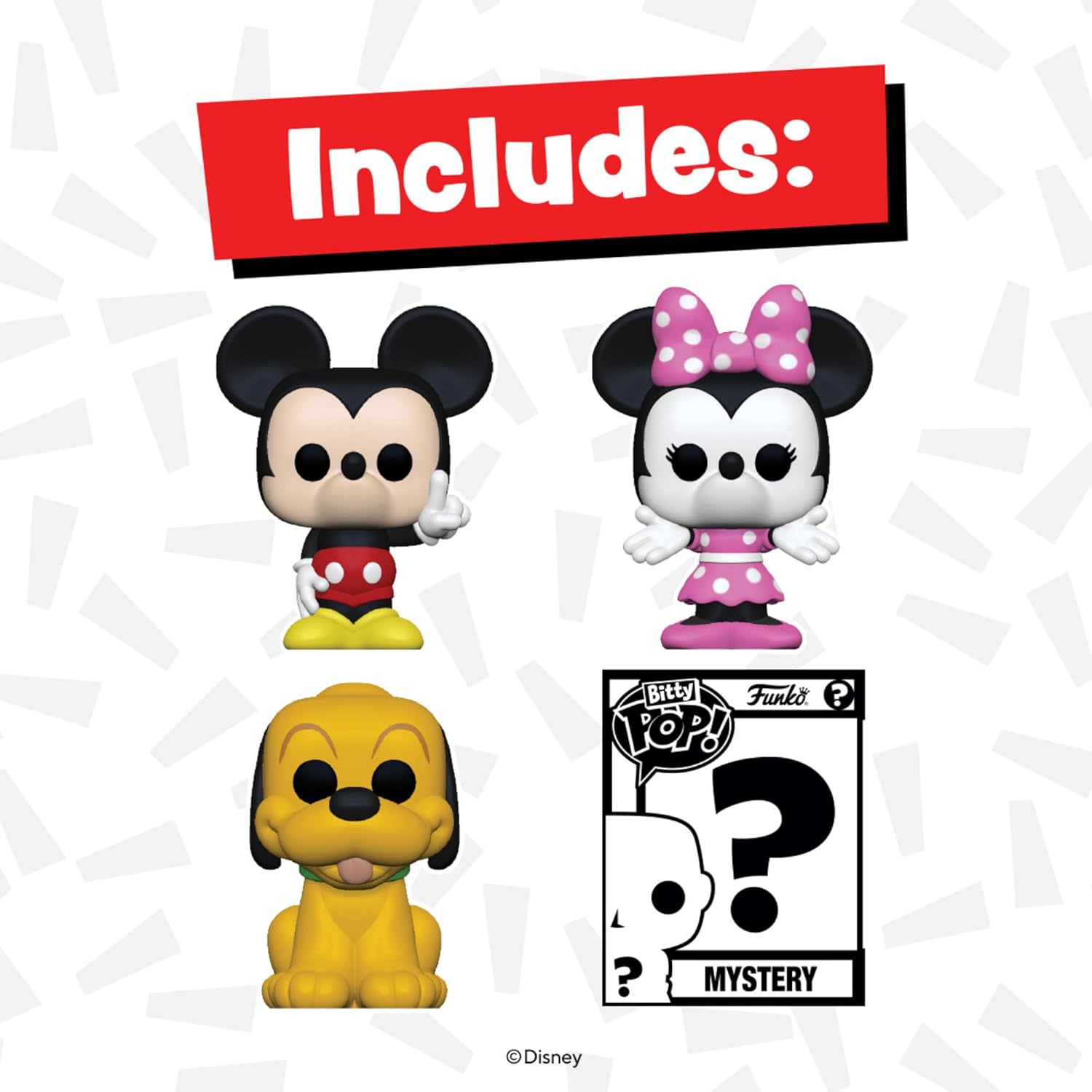 Funko Bitty POP! Disney - Mickey, paquete de 4 – Mickey Mouse, Minnie Mouse - Edición especial image 1