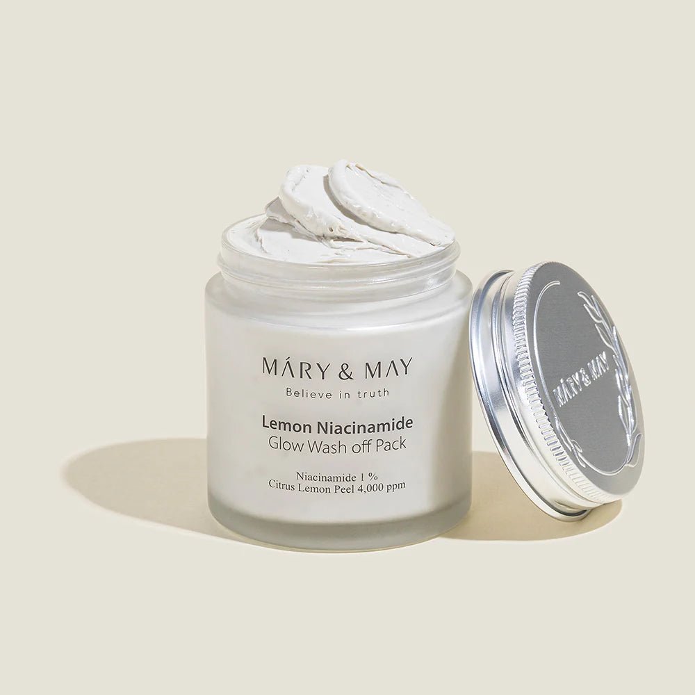 Mary & May Lemon Niacinamide Glow Wash Off Pack — Mascarilla Iluminadora Lavable Con Niacinamida y Limón