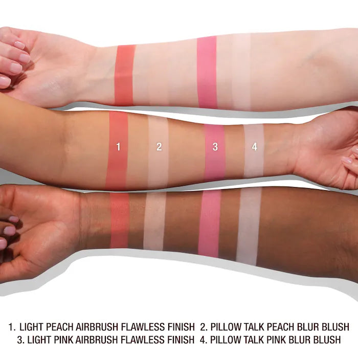 Charlotte Tilbury Pillow Talk Beauty Soulmates Airbrush Flawless Finish Brightening and Blush Powder Palette - Color: Flawless Pink image 3