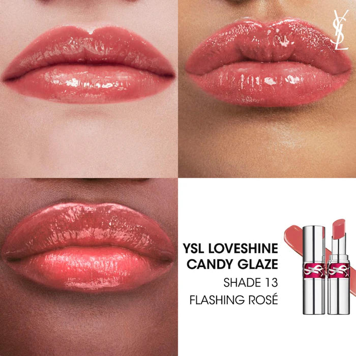 Bajo Pedido - Yves Saint Laurent Candy Glaze Lip Gloss Stick | Brillo Hidratante con Ácido Hialurónico y Vitamina E