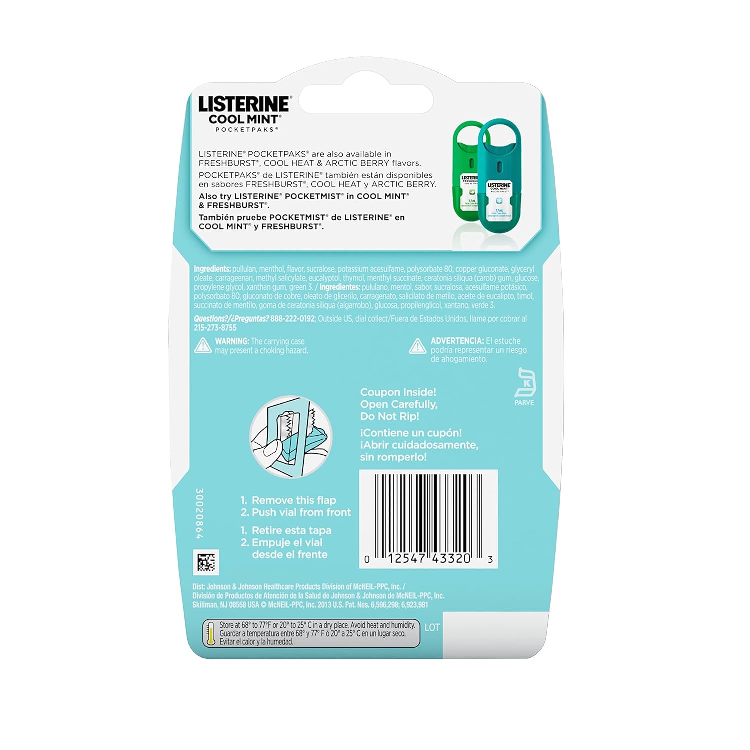 Listerine Cool Mint Pocketpaks - paquete de 24 tiras, paquete de 3 image 1