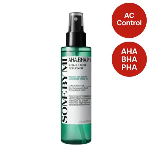 SOME BY MI AHA BHA PHA Miracle Body Toner Mist Bruma Corporal Exfoliante 140 ml | Tratamiento Corporal