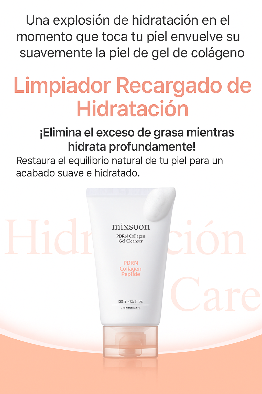 Mixsoon PDRN Collagen Gel Cleanser 100ml – Limpiador Facial Con Colágeno Y Efecto Revitalizante