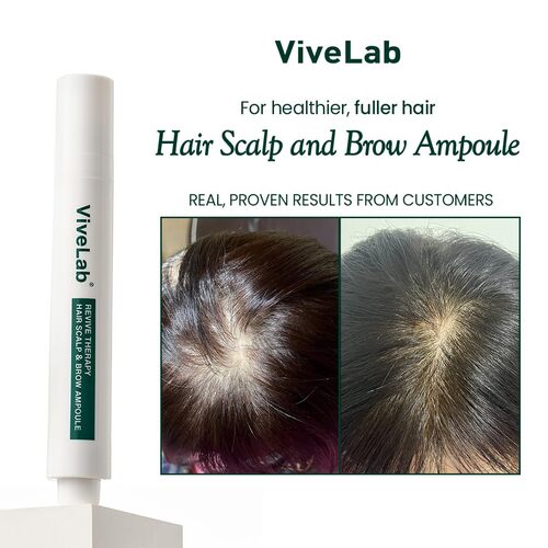 ViveLab Revive Therapy Hair Scalp & Brow Ampoule Tratamiento Para Cabello Cuero Cabelludo Y Cejas 15 ml | Tratamiento para Cuero Cabelludo