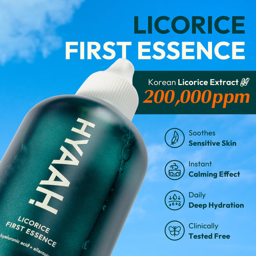 HYAAH Licorice First Essence Esencia Facial Iluminadora Y Calmante 200 ml