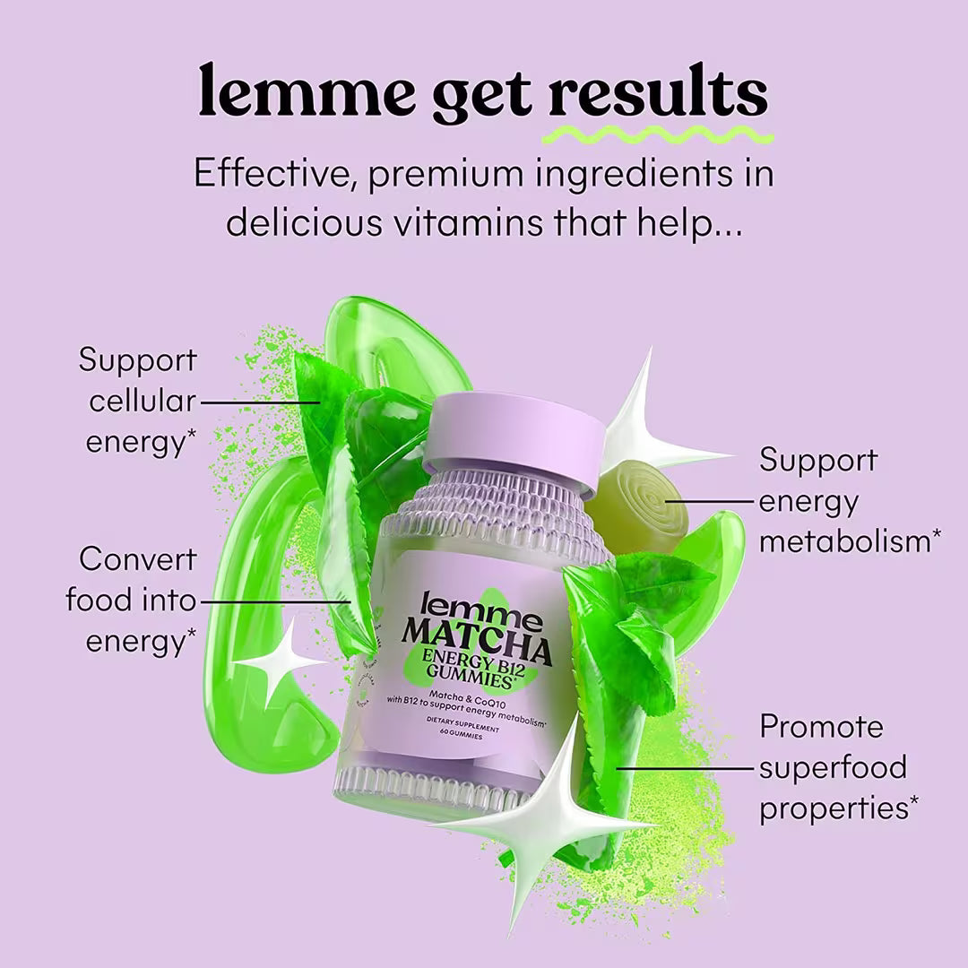Lemme Matcha Energy B12 Gummies | Suplemento Energético