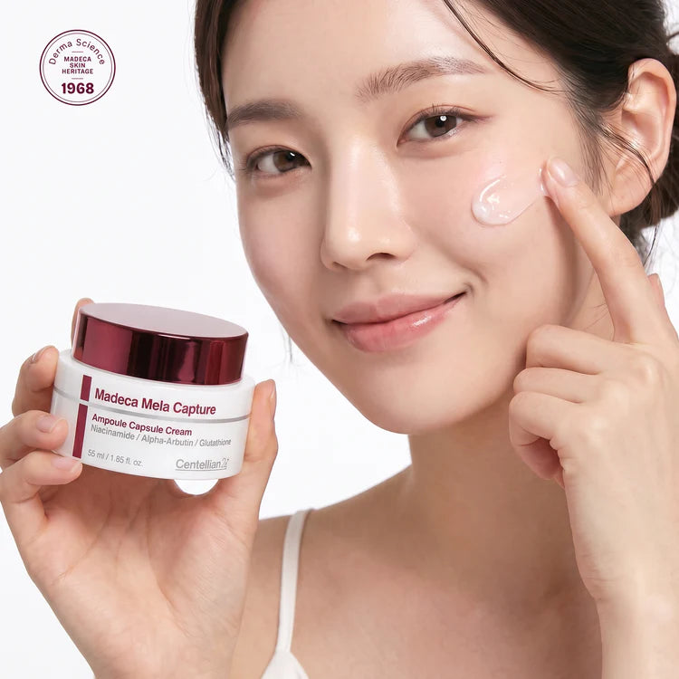 Centellian24 Madeca Mela Capture Ampoule Capsule Cream Crema Facial Iluminadora Con Niacinamida, Alfa-Arbutina y Glutatión 55 ml