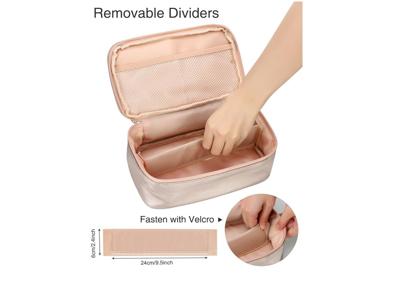 Relavel Bolsa de maquillaje de viaje multifuncional image 1