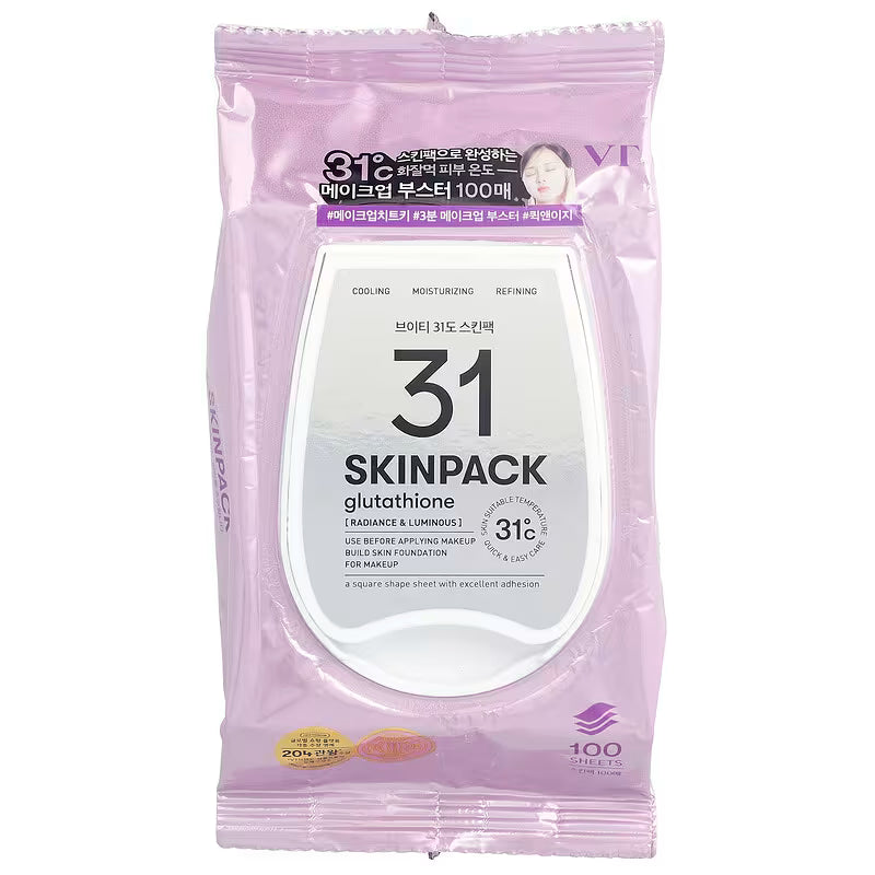 VT Luminous Skin Pack Glutathione Toallitas Iluminadoras Faciales 100 Piezas | Iluminador