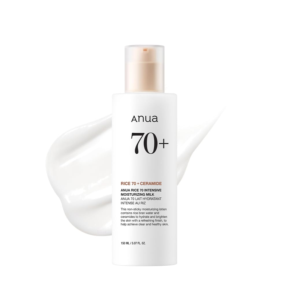 ANUA Rice 70 Niacinamide Moisture Lotion — Leche Hidratante Con Agua De Arroz, Niacinamida Y Ceramidas Para Piel Luminosa Y Suave 150 mL