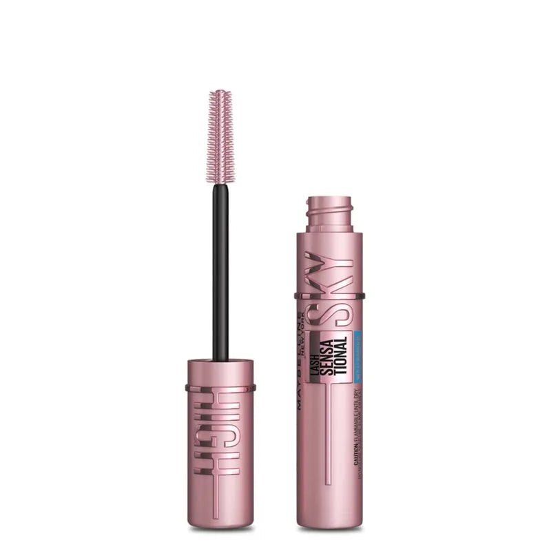 Maybelline Sky High Waterproof – Máscara de Pestañas a Prueba de Agua para Longitud y Volumen