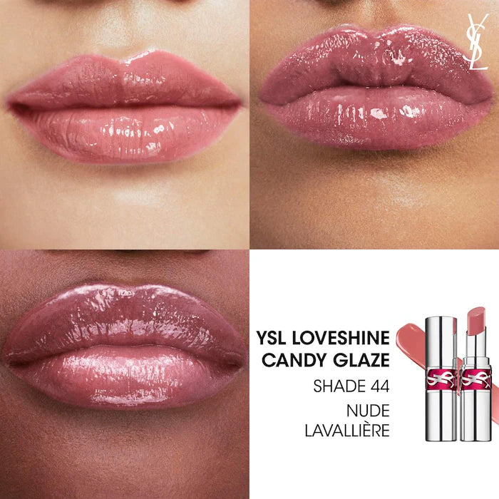 Bajo Pedido - Yves Saint Laurent Candy Glaze Lip Gloss Stick | Brillo Hidratante con Ácido Hialurónico y Vitamina E
