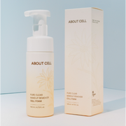ABOUT CELL Pure Clear Makeup Remover Cell Foam Limpiador Desmaquillante Facial 140 ml