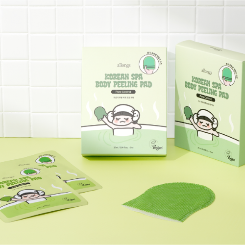 ALLONGS Korean Spa Body Peeling Pad Pore Control Pads Exfoliantes Corporales 5 Unidades