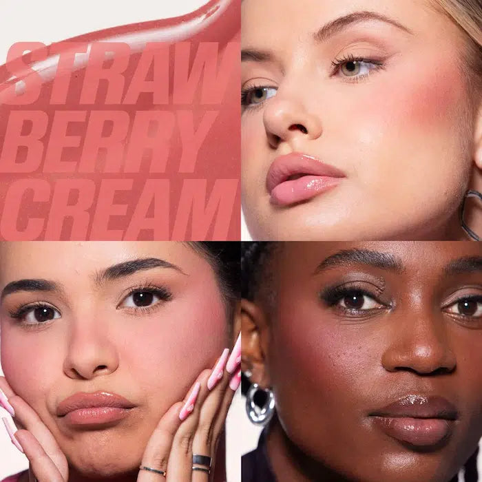 HUDA BEAUTY  Mini Baby Blush Duo Set -- Color: Strawberry Cream and Black Cherry - dusty rose / burnt berry image 2