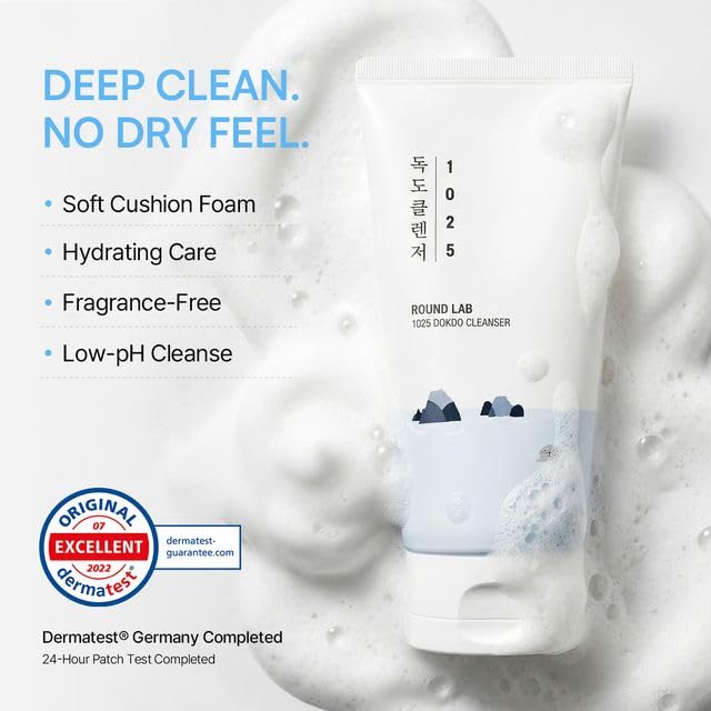 ROUND LAB 1025 Dokdo Cleanser Limpiador Facial 300 ml (10.14 fl oz)