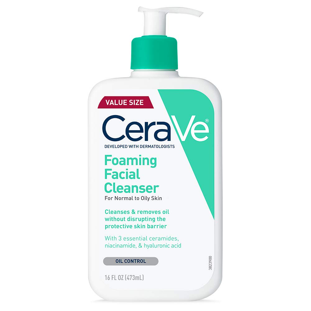 CeraVe Limpiador Facial Espumoso Foaming Facial Cleanser Para Piel Normal A Grasa 473 ml
