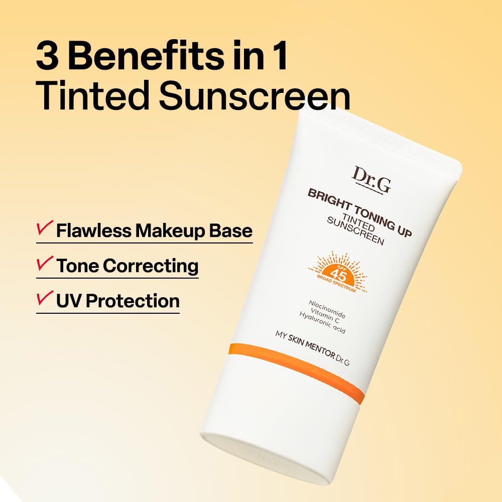 Dr. G Bright Toning Up Tinted Sunscreen SPF 45 Protector Solar Con Color Iluminador