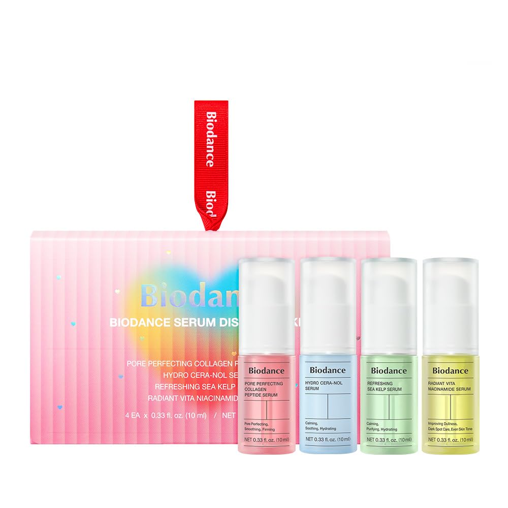 Biodance Serum Discovery Set – Kit De 4 Mini Sérums Coreanos 10ml Con Colágeno, Ceramidas, Alga Marina Y Vitamina C