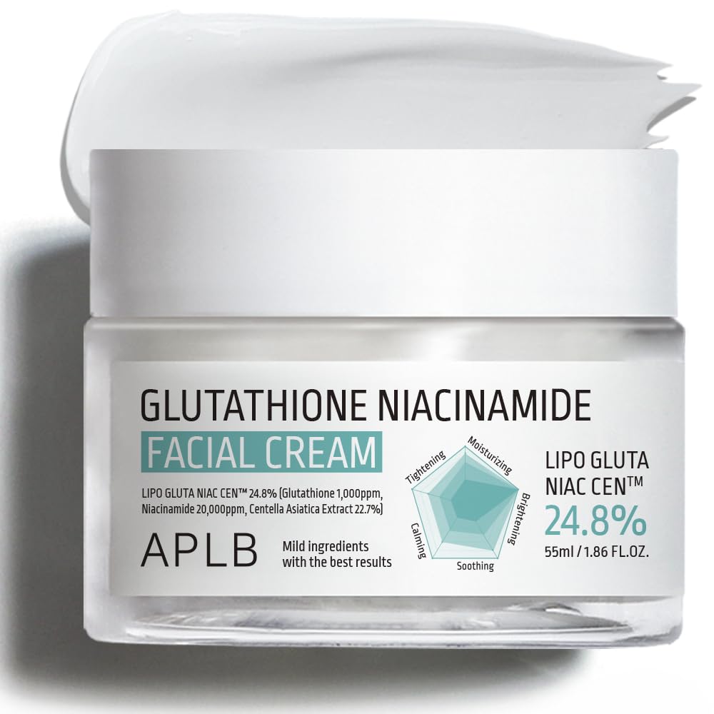 APLB Glutatión Niacinamida Crema Facial – Crema Antimanchas e Iluminadora LIPO GLUTA NIAC CEN™ 24.8% 55 ML