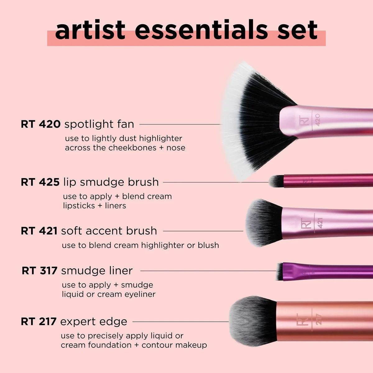 Real techniques Artist Essentials Makeup Brush Set image 1