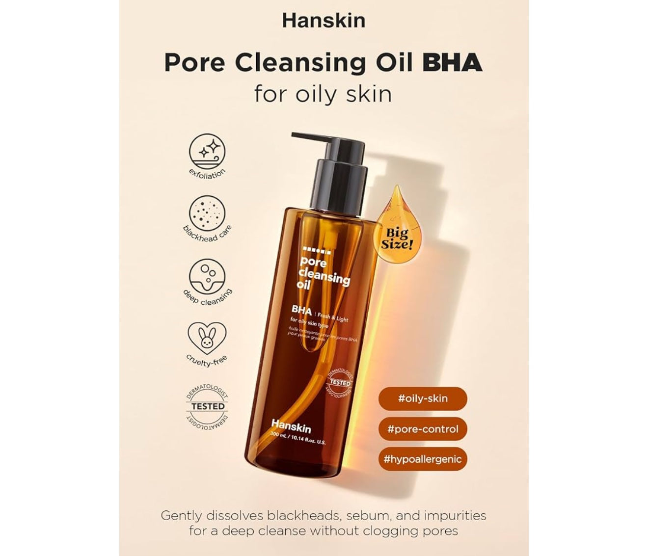 Hanskin BHA - Aceite limpiador de poros image 1