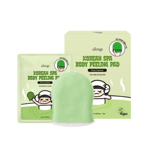 ALLONGS Korean Spa Body Peeling Pad Pore Control Pads Exfoliantes Corporales 5 Unidades