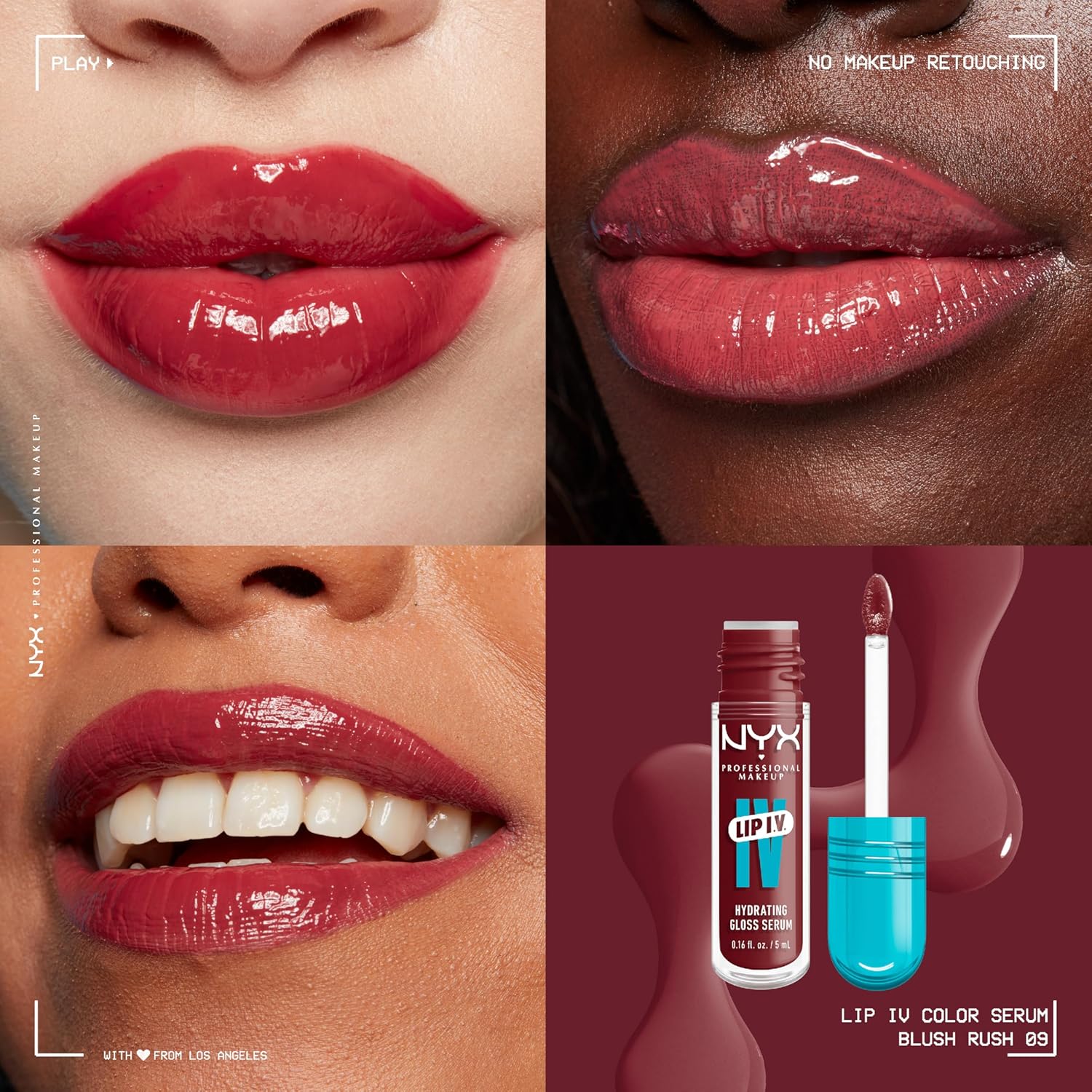 NYX PROFESSIONAL MAKEUP Lip IV - Gloss hidratante - BLUSH RUSH 09 image
