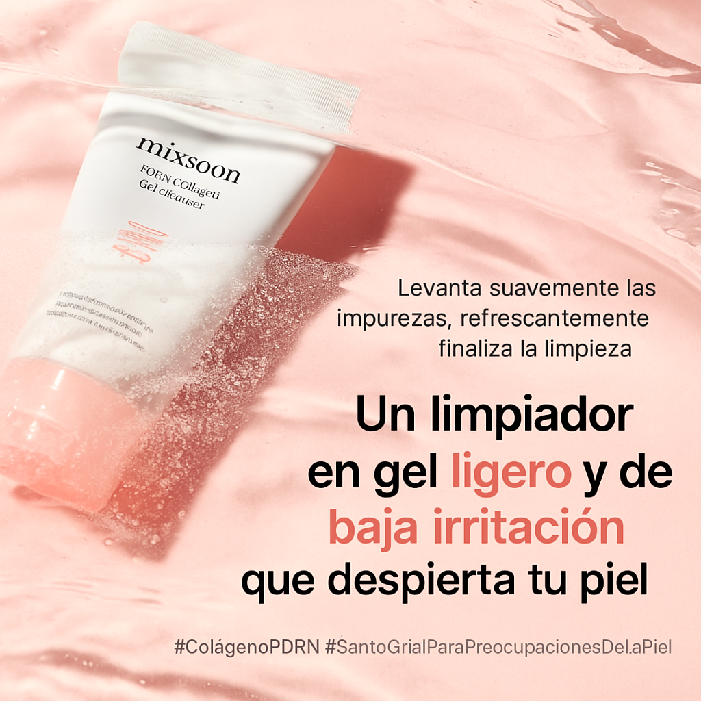 Mixsoon PDRN Collagen Gel Cleanser 100ml – Limpiador Facial Con Colágeno Y Efecto Revitalizante