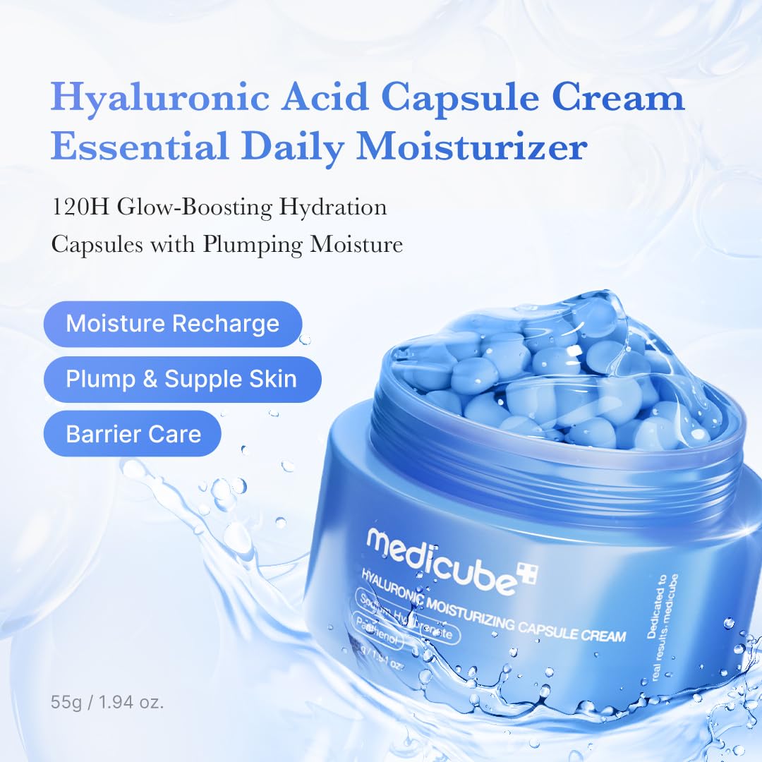 MEDICUBE Hyaluronic Moisturizing Capsule Cream | Crema Facial Hidratante