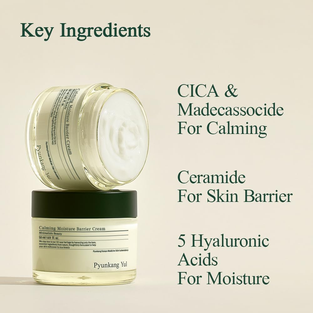 Pyunkang Yul PKY Calming Moisture Barrier Cream Crema Calmante Reparadora De Barrera Cutánea Con Ácido Hialurónico Y Ceramidas Para Piel Sensible 50 ML