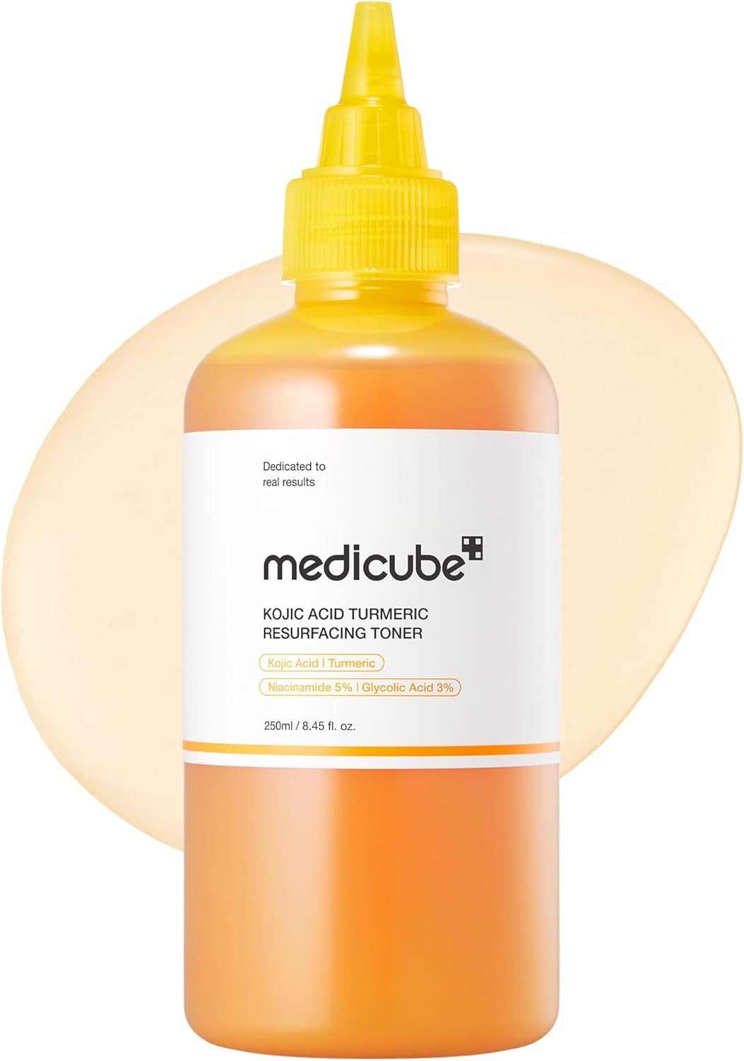MEDICUBE Kojic Acid Turmeric Smoothing Toner Tónico Exfoliante Iluminador Para Rostro Y Cuerpo 250 ml