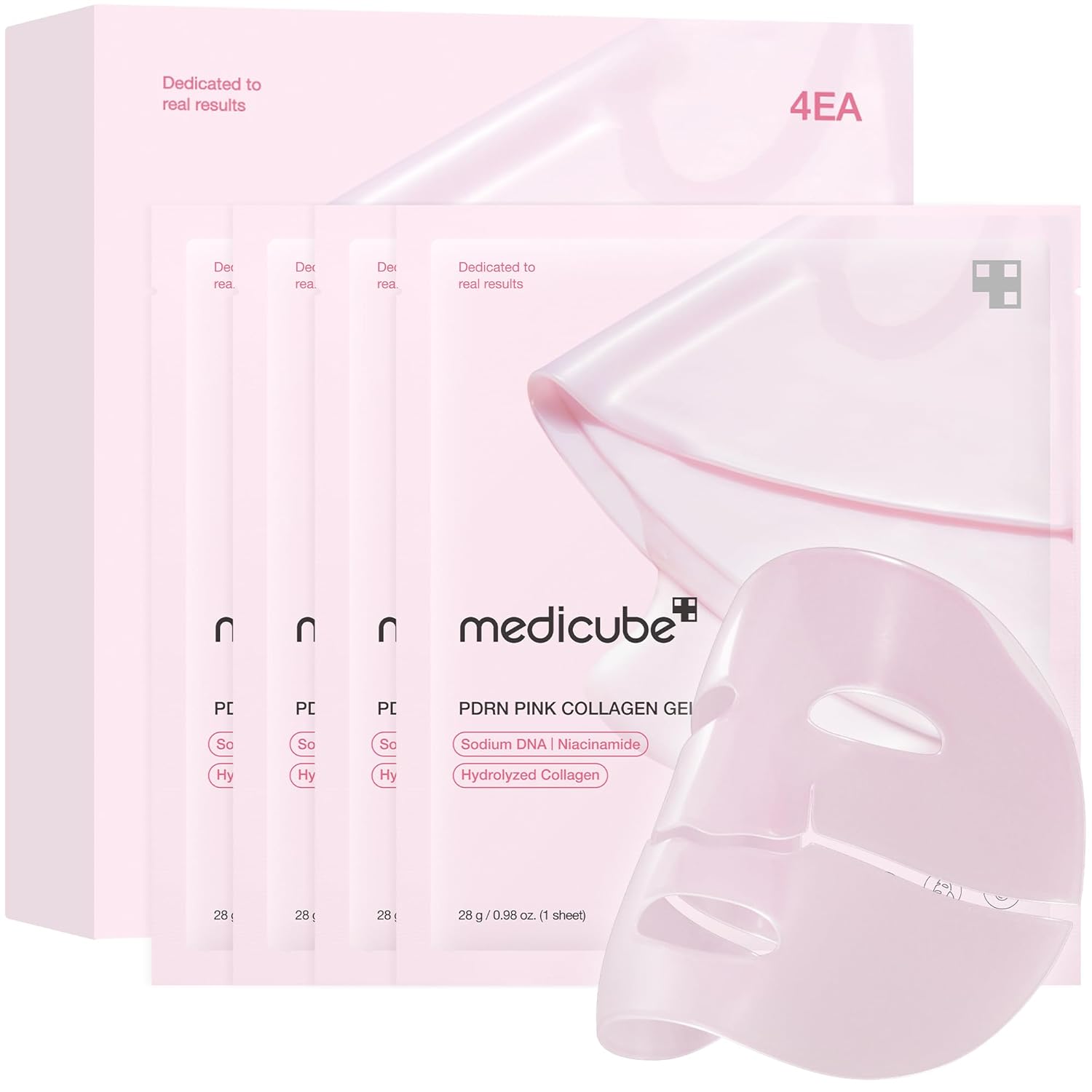 Medicube Pink Collagen Jelly Gel Mask — Mascarilla De Gelatina Con Colágeno Y ADN De Salmón PDRN Para Rejuvenecer E Hidratar La Piel INDIVIDUALES