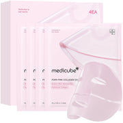 Medicube Pink Collagen Jelly Gel Mask — Mascarilla De Gelatina Con Colágeno Y ADN De Salmón PDRN Para Rejuvenecer E Hidratar La Piel 4 UNIDADES