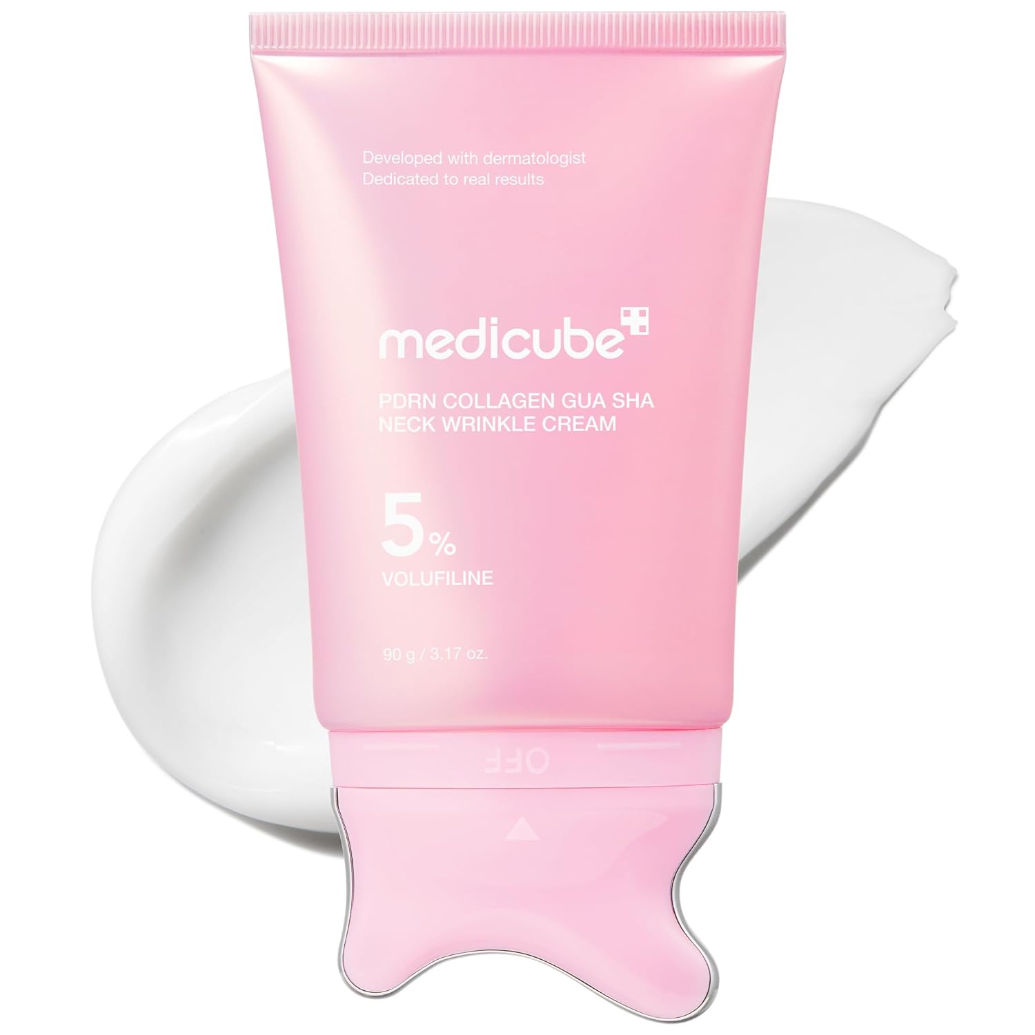 Medicube PDRN Collagen Gua Sha Neck Wrinkle Cream – Crema Reafirmante Con Aplicador Gua Sha 90ML