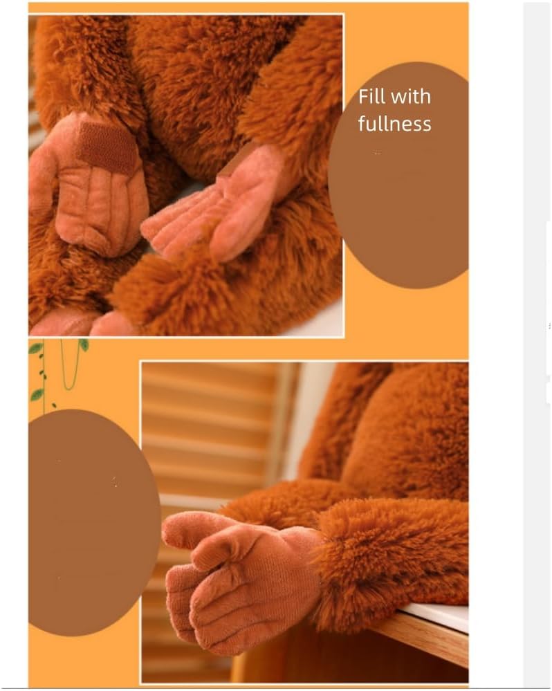 Oukeyi Punch Monkey Plush – Peluche De Mono Gorila Suave Y Realista