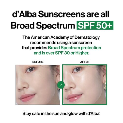 D Alba Waterfull Mild Sun Cream SPF 50+ | Protector Solar Facial