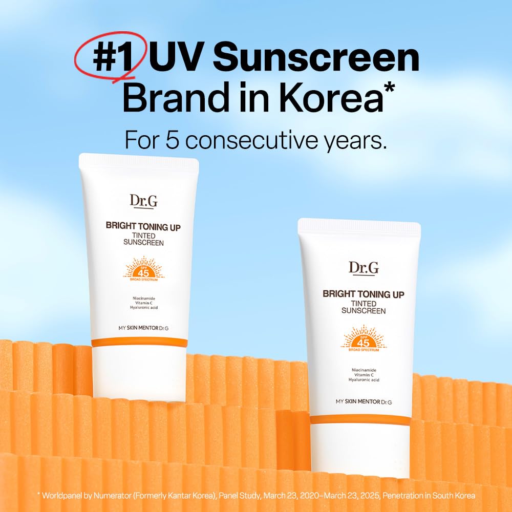 Dr. G Bright Toning Up Tinted Sunscreen SPF 45 Protector Solar Con Color Iluminador