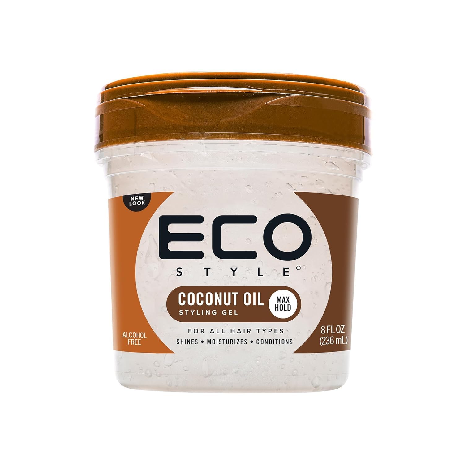 ECO STYLE Coconut Oil Styling Gel Gel Para Peinar Con Aceite De Coco Fijación Máxima 236 ml