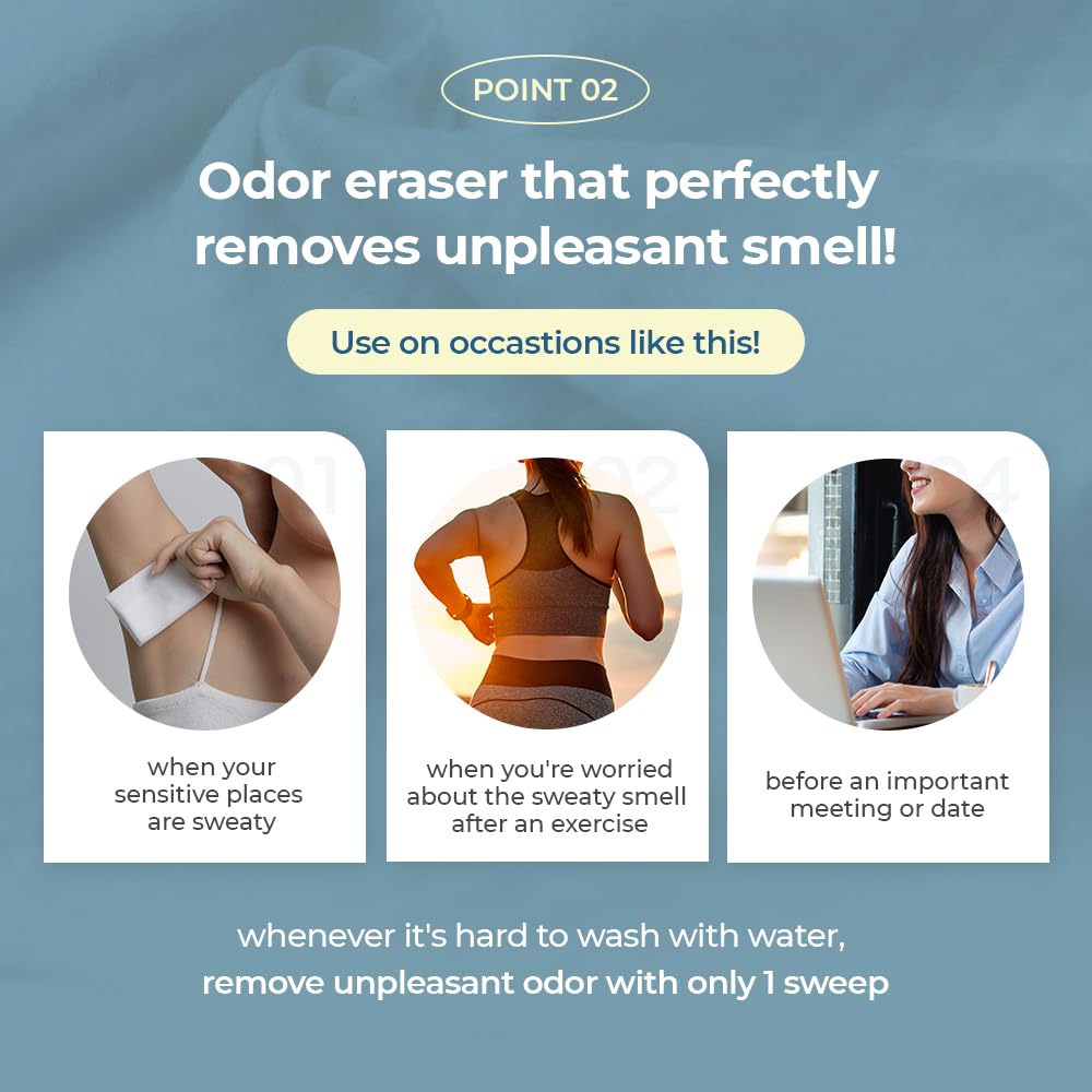 JULYME Powder Deodorant Body Wipes Toallitas Corporales Refrescantes Con Efecto Talco 20 Unidades