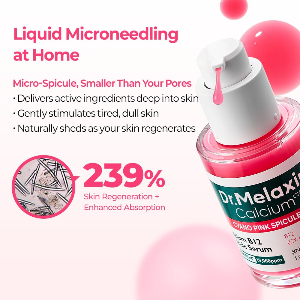 Dr. Melaxin Cemenrete Cyano Pink Spicule Serum Suero Facial Con Microagujas Y Calcio 30 ml