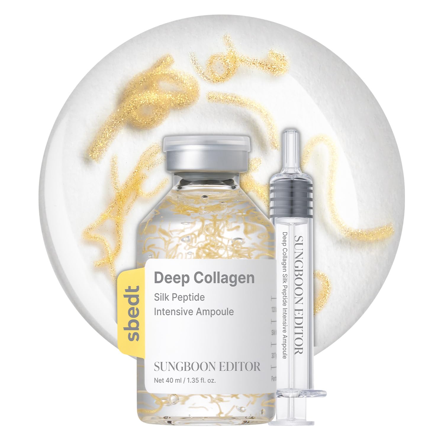 DEEP COLLAGEN SUNGBOON EDITOR Glow Intensive Silk Peptide Ampoule Ampolla Facial Iluminadora Con Péptidos 40 ml