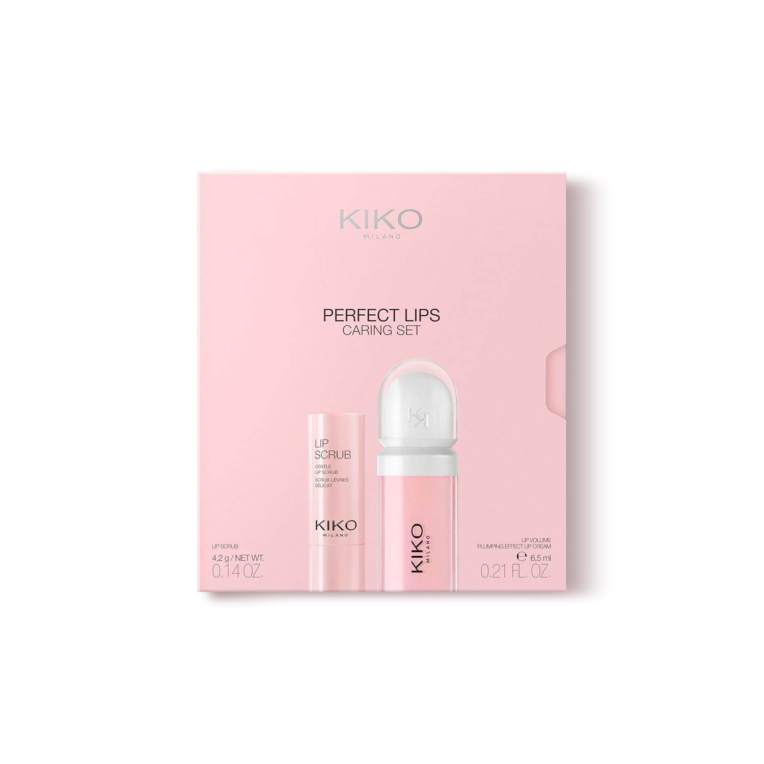 KIKO Milano Perfect Lips Care Set — Set De Exfoliante Labial y Gloss Hidratante Para Labios Suaves y Luminosos